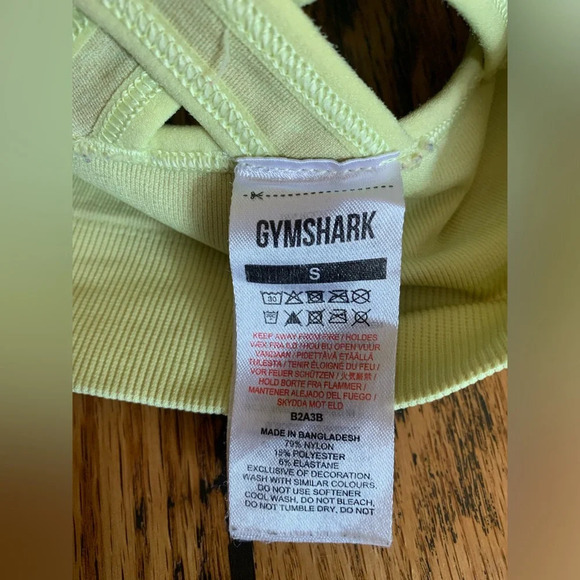 Gymshark lime green High Neck Racerback Sports Bra small - Picture 6 of 6